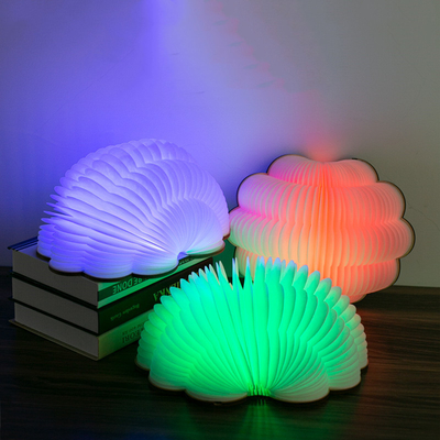 Rechargeable Folding  Dupont Paper Book Shape Lamp Holiday Gift Home Decoration