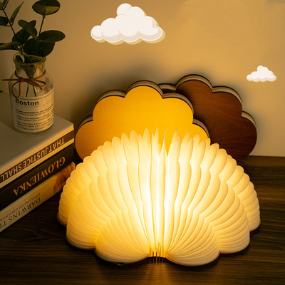 Rechargeable Folding  Dupont Paper Book Shape Lamp Holiday Gift Home Decoration