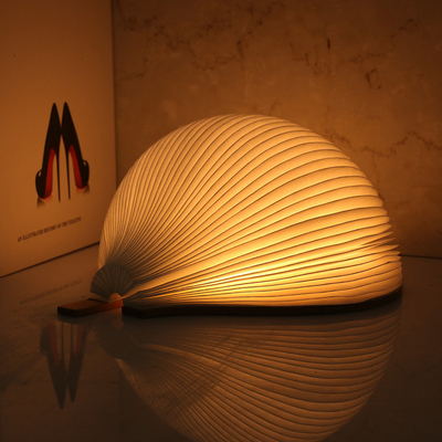 Bedside Real Wood Table Lamp Creative Hot Air Balloon Design Dupont Paper Night Lights Gifts