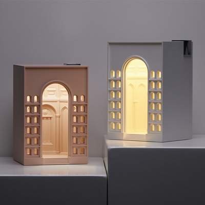 Building Shape Home Decoration Rechargeable Sleeping Night Lamp With 3 Level Brightness