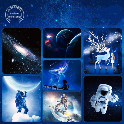 2022 Kids Favorite HD Galaxy Projection Lamp Romantic Starry Bedside Atmosphere Lamp Built-in 8 White Noise Songs