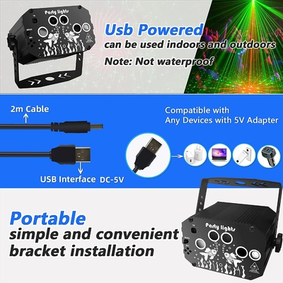 New Upgrade Nebula Effect Strobe Laser Light Portable Disco DJ Party Northern Lights for Indoor Outdoor Birthday Show Ho