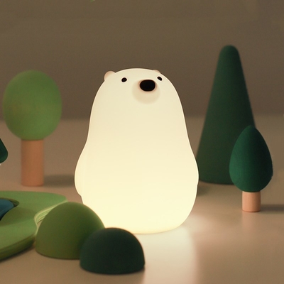 Kawai Bear Kids Baby Nursery Bedroom Night Light lamp Gifts Silicone Bear Light Kids Night Light