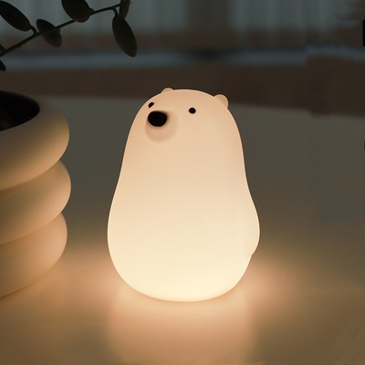 Kawai Bear Kids Baby Nursery Bedroom Night Light lamp Gifts Silicone Bear Light Kids Night Light