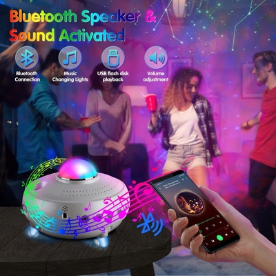 2022 New 12 Constellations Music Galaxy Projector Lamp Romantic Nebula Planet Laser Atmosphere lamp with BT and Remote C