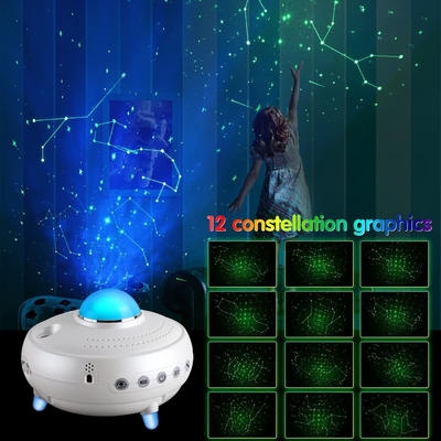 2022 New 12 Constellations Music Galaxy Projector Lamp Romantic Nebula Planet Laser Atmosphere lamp with BT and Remote C