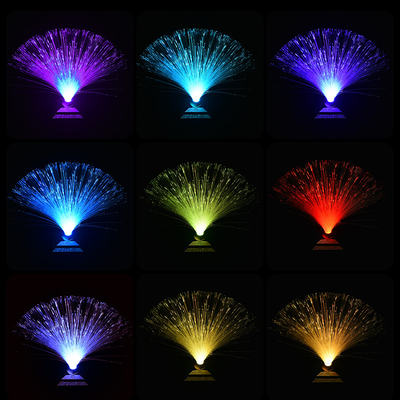 Remote Control Colorful Christmas Xmas Party Decor Luminous Flower Lamp Gradients Led Optic Fiber Star Light