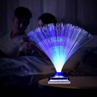 Remote Control Colorful Christmas Xmas Party Decor Luminous Flower Lamp Gradients Led Optic Fiber Star Light