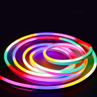 Outdoor IP67 12V 6*12MM Marquee Flowing Water Silicone Strip Lights Colorful Flexible Neon Light Strip