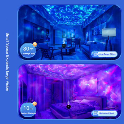 Remote Control Ocean Wave Atmosphere Room Projector Light For Kids Adults Game Center Car
