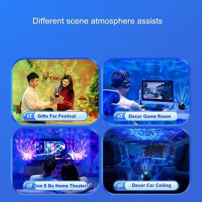 Remote Control Ocean Wave Atmosphere Room Projector Light For Kids Adults Game Center Car
