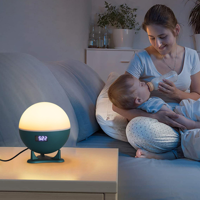 Tuya Wifi Smart Night Light For Mom and Baby Bedside White Noise Music Aid Sleep Wake Up Light Alarm Clock