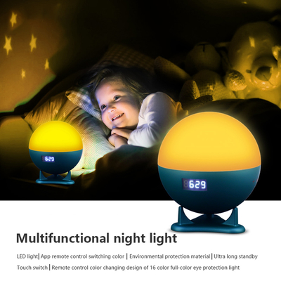 Smart Tuya Wake Up Light Alarm Clock Touch Sense 16 Colors Multi Functional Night Light With Sleep Aid Music For Bedroom