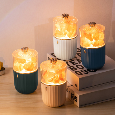 Newest Nature Crystal Salt Rock Aromatherapy Lamp  7 Color Atmosphere Night Light For Bedroom Office Car Air Purify