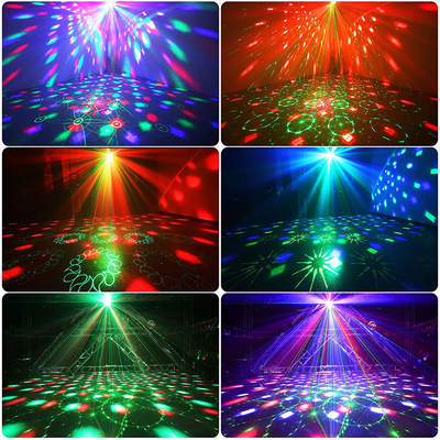Party Disco Ball Light DJ Disco Mini Stage Lights Sound Activated Remote Control for Party Club Bar KTV Holiday Dance Ho