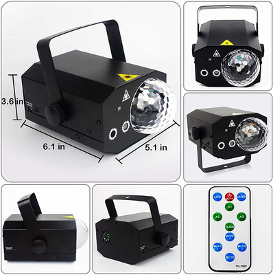 Party Disco Ball Light DJ Disco Mini Stage Lights Sound Activated Remote Control for Party Club Bar KTV Holiday Dance Ho