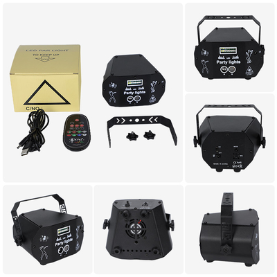 Party Lights Dj Disco Lights Strobe Stage Light Sound Activated Multiple Patterns Projector with Remote Control for Part