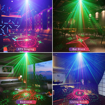 Party Lights Dj Disco Lights Strobe Stage Light Sound Activated Multiple Patterns Projector with Remote Control for Part