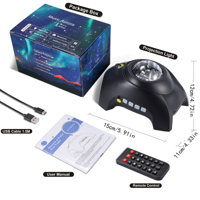 Aurora Projector Star Night Lights Northern lights Galaxy Projector for Bedroom Kids Gift with Wireless Speaker & White