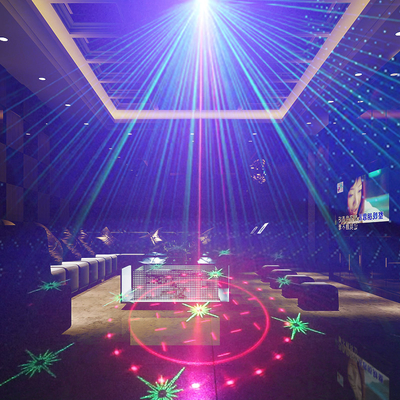 New Mini 3 in 1 Laser Light Sound Activated USB LED Stage Lights Adjustable Speed Party Atmosphere Lamp with Remote Cont