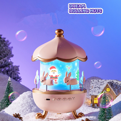 2022 Christmas Gift Dream Rolling Huts Projector Lamp With Wireless Speaker 360 Degree Rotation 12 Projection Films Cust