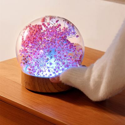 Creative Everlasting Flower Music Night Light Wireless Speaker Colorful Atmosphere Light Home Decoration with Remote Con