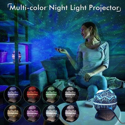 Star Projector Dinosaur Egg Galaxy Projector for Bedroom Remote Control White Noise Speaker 14 Colors LED Night Light Fo