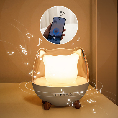 Creative Cute Cat Sleeping Night Light Wireless Speaker Colorful Atmosphere Light Home Decoration Music Night light For
