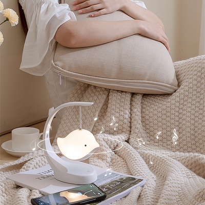 Creative 2 in 1 Cute Hanging Bird Night light Wireless Speaker Colorful Atmosphere Light Sleeping Night Light  Home Deco