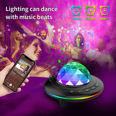 New UFO Ocean Wave Star Projector Light Laser All Star Projection Night Light Lamp With Speaker For Bedroom Party Game R