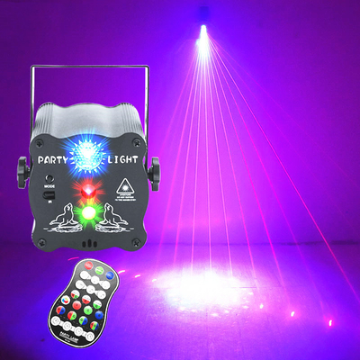 New USB Rechargeable Mini Laser Light Sound Activated Timing LED Stage Lights 60 Lighting Effects Party Atmosphere Lamp