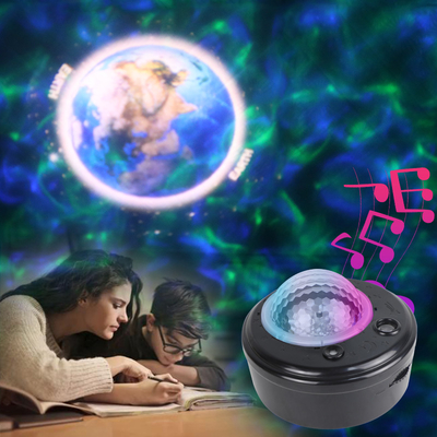 Creative Starry Music Projector Vivid Ten Planetary Projection Lamp Wireless Speaker support TF card For Kids Holiday Gi
