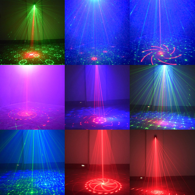 New Upgrade UV 6 Eyes Laser lamp Portable Strobe Sound Activated Party Atmosphere Lights 60 Lighting Effect For DJ Disco