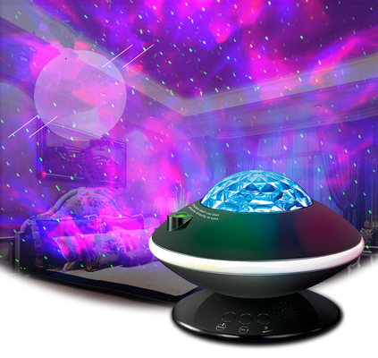 2021 New Creative UFO Aurora Borealis Galaxy Projector Night Light Lamp Party Holiday Decoration Northern Lights Star Pr