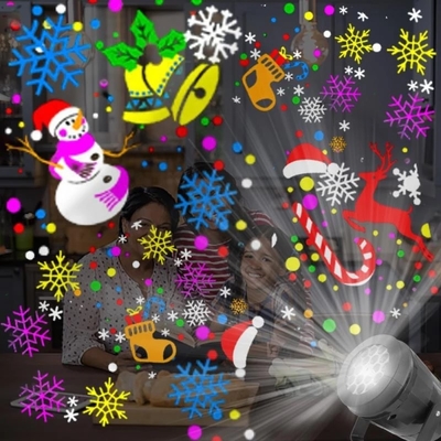 LED Christmas Snowflake Projector Lights Xmas Decoration Lights 2700K
