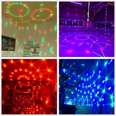 RGB Disco Ball Party Lights DJ Disco Light LED Projector Strobe Lamp Birthday Party Car Club Bar Karaoke Xmas Sound Acti