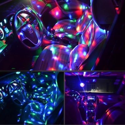 RGB Disco Ball Party Lights DJ Disco Light LED Projector Strobe Lamp Birthday Party Car Club Bar Karaoke Xmas Sound Acti