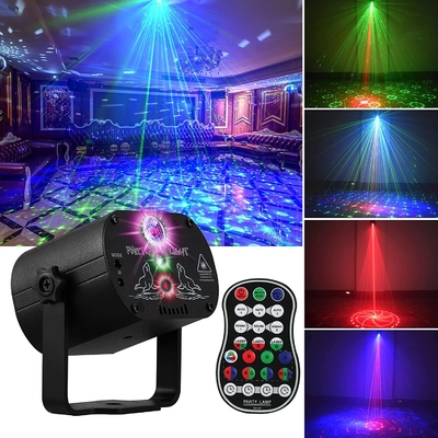 Party Disco Lights DJ Lights LED Sound Activated Remote Control RGB LED Stage Laser Light for Parties Holiday Decoration