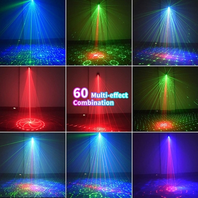Party Disco Lights DJ Lights LED Sound Activated Remote Control RGB LED Stage Laser Light for Parties Holiday Decoration
