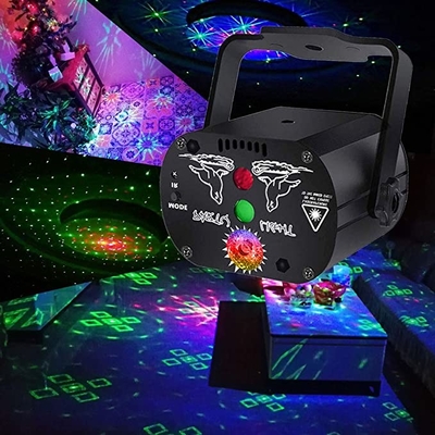 Party Disco Lights DJ Lights LED Sound Activated Remote Control RGB LED Stage Laser Light for Parties Holiday Decoration
