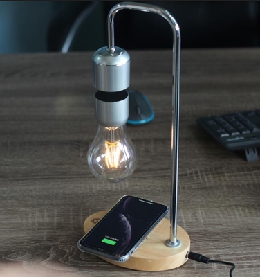 Magnetic Levitating Floating Wireless LED Light Bulb with Wireless Charger for Desk Lamp Home Room Office Decor Unique G