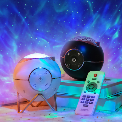 New 2 in 1 Planet Galaxy Projection Lamp Rotating Music Projector with 14 Lighting Modes and Built-in Music For Party Ho