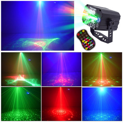 LED Sound Activated Laser Light RGB Flash Strobe Projector Dream Aurora DJ Disco Stage Party Lights for Christmas Dance