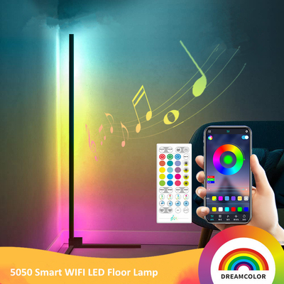 Dropshipping Nordic Modern Decorative Smart APP Remote Control  Colorful RGB LED Floor Lamp Tripod Corner Floor Lamp Hom