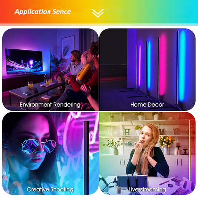 Dropshipping Nordic Modern Decorative Smart APP Remote Control  Colorful RGB LED Floor Lamp Tripod Corner Floor Lamp Hom