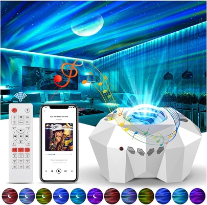 Amazon Hot Aurora Projector Wireless Music Speaker Remote Control Dream Aurora Star Lights Projector Lamp For Kids Baby