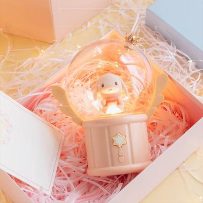 Lovely Toy 360 Degree Rotation Music Box Atmosphere Lamp LED Night Light for Kids Girls Gift Bedroom Home Decor