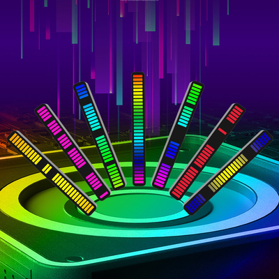 New Arrival Smart  Music Pickup Rhythm Light  Rechargeable RGB Sound-Activated Ambient lamp With APP control for Car Par