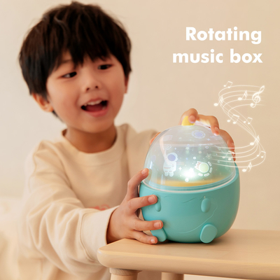 New Cute Dinosaur Sky projection Night Light Rotating Music box Projector USB rechargeable table lamp For Kids Holiday G
