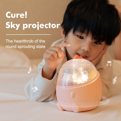 New Cute Dinosaur Sky projection Night Light Rotating Music box Projector USB rechargeable table lamp For Kids Holiday G
